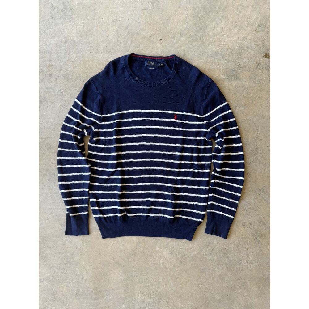 Polo Ralph Lauren Vintage Blue Striped Sweater
